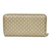 Used Guccissima Ribbon Zip-Around Wallet (9539) 388680 7940 Zip Around Micro GG Ribbon Champagne Gold Women's from