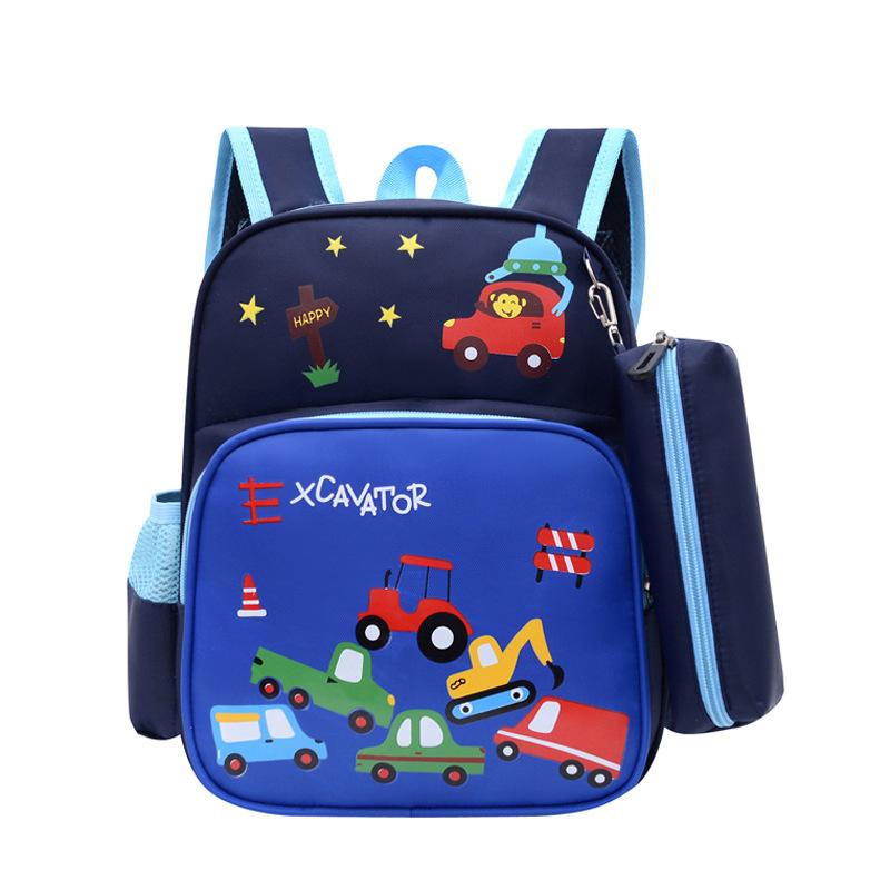 Fashion cartoon pattern kindergarten schoolbag large capacity children's backpack car student backpack