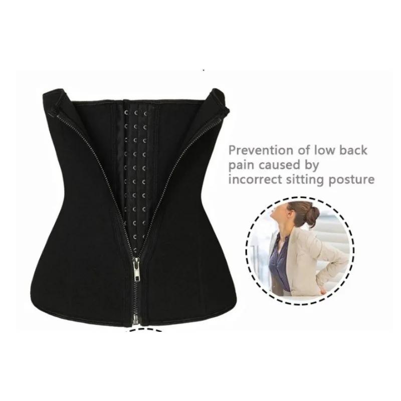 Trener Talii Body Shaper Trymer Gorsety Kobiety Ściągacze Talii Siłownia Pas Lędźwiowy Fitness Sauna Pot Pas do Odchudzania z Zamkiem Błyskawicznym