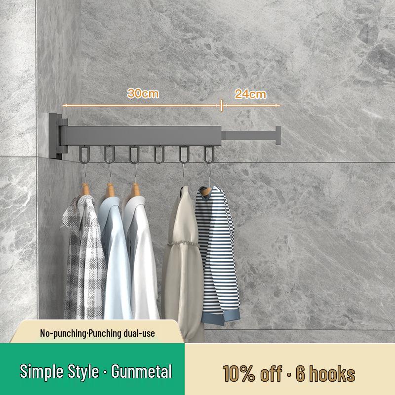 Retractable Folding Indoor Clothes Drying Rack for Balcony and Bathroom