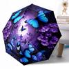 1pc Floral Harmony In Red Portable Automatic Umbrella Elegant Collapsible Folding Umbrella with 8 Ribs Durable Plastic Iron Perfect Birthday Gift Y12