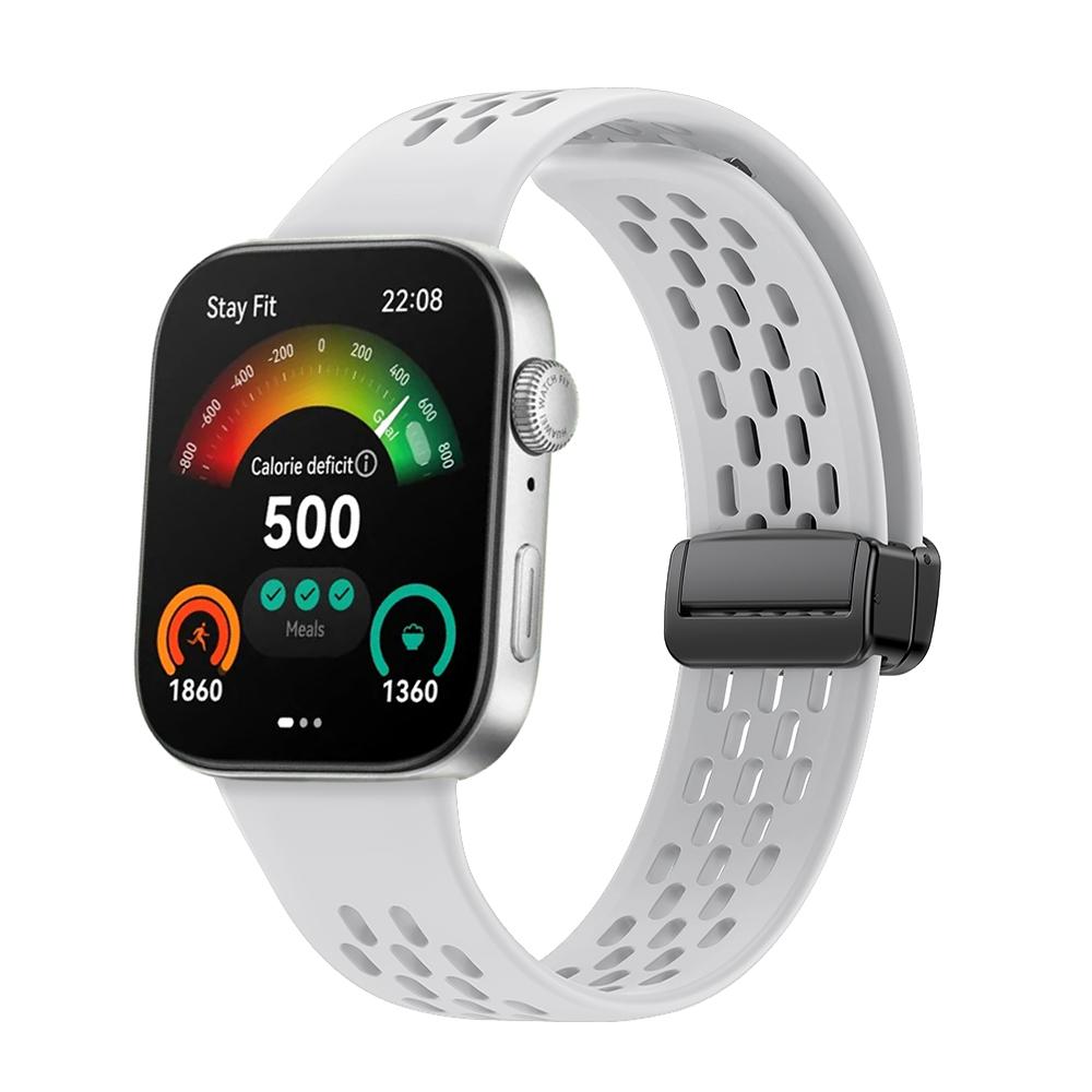 Silicone Strap For Huawei Watch Fit 3 Sport Hollow Breathable Band Magnetic Buckle Wristband For Huawei Fit 3 Fit3 Bracelet Belt