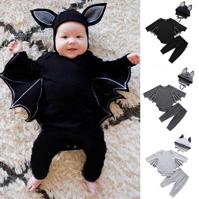 Toddler Infant Baby Boy Kids Halloween Cosplay Costume Romper Hat Outfit Set G-0
