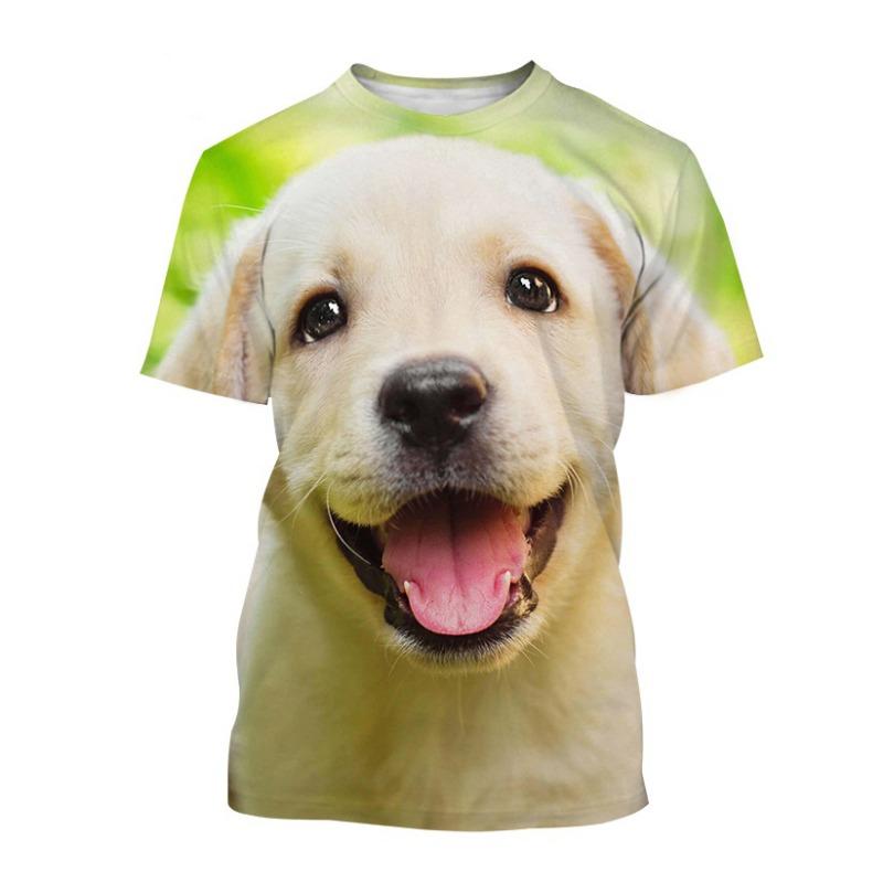 Labrador Dog T-Shirts Animal 3D Print Streetwear Men Women Casual Fashion Oversized Short Sleeve T Shirt Kids Tees Tops Clothing