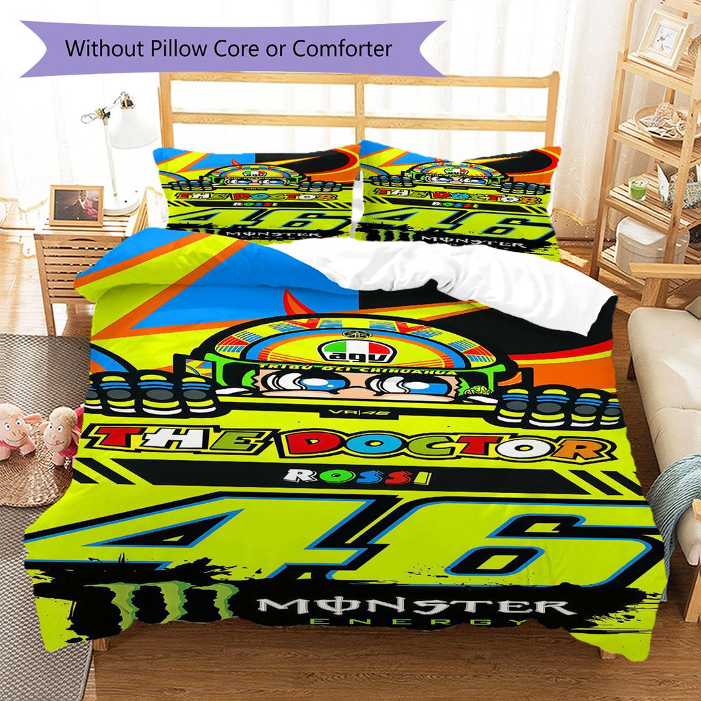 Rossi Oath Bedding Quilt Set Quilt Cover Pillowcase Home Decoration Birthday Gift (1 * Duvet Cover + 2 * Pillowcase, Without Core)