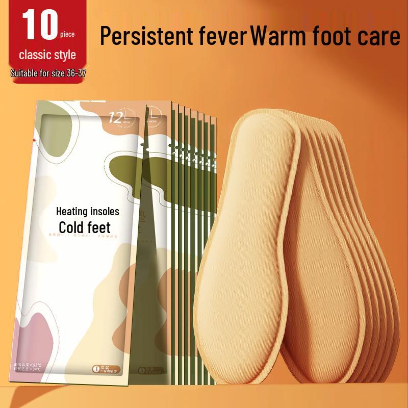 Mugwort Self-Heating Insoles - Warm Foot Patches for Women, Men & Baby - 12-Hour Heating for Cold Feet In Winter