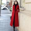 Winter Overjas Effen Kleur Halverwege de Kuit Lengte Formeel Lange Mouwen Slijtvast Houd Warm Zakelijk Dubbelrijig Jas Dames voor Prom Vrouwen