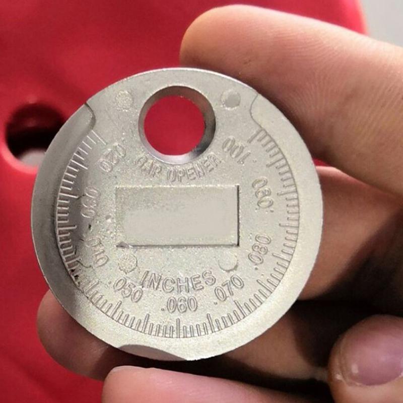 

Вимірювання монетного типу 0,6-2,4 мм Діапазон Spark Plug Gage Інструмент для вимірювання зазору свічки запалювання срібний