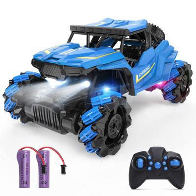 DEERC RC Car for Mecanum Sideways Remote Includes 2 Perfect Gift for Elementary School DE81 Kids, Off-Road, Wheels, 360° Drift, 4-Wheel Drive,