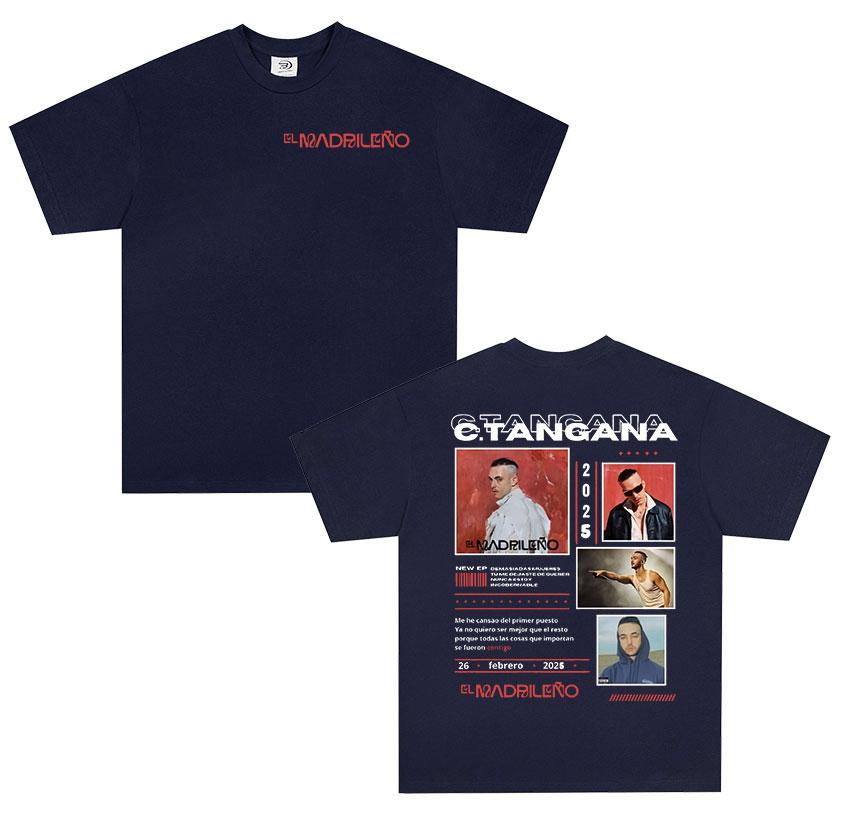 Rapper C TANGANA Album T Shirts Unisex Women ONeck Hip Hop Punk Gothic Short Sleeve Tshirt Cozy High Quality 100 Cotton Tshirts