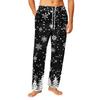 Men's Drawstring Pocket Flannel  Pants Homewear Sleep Pants