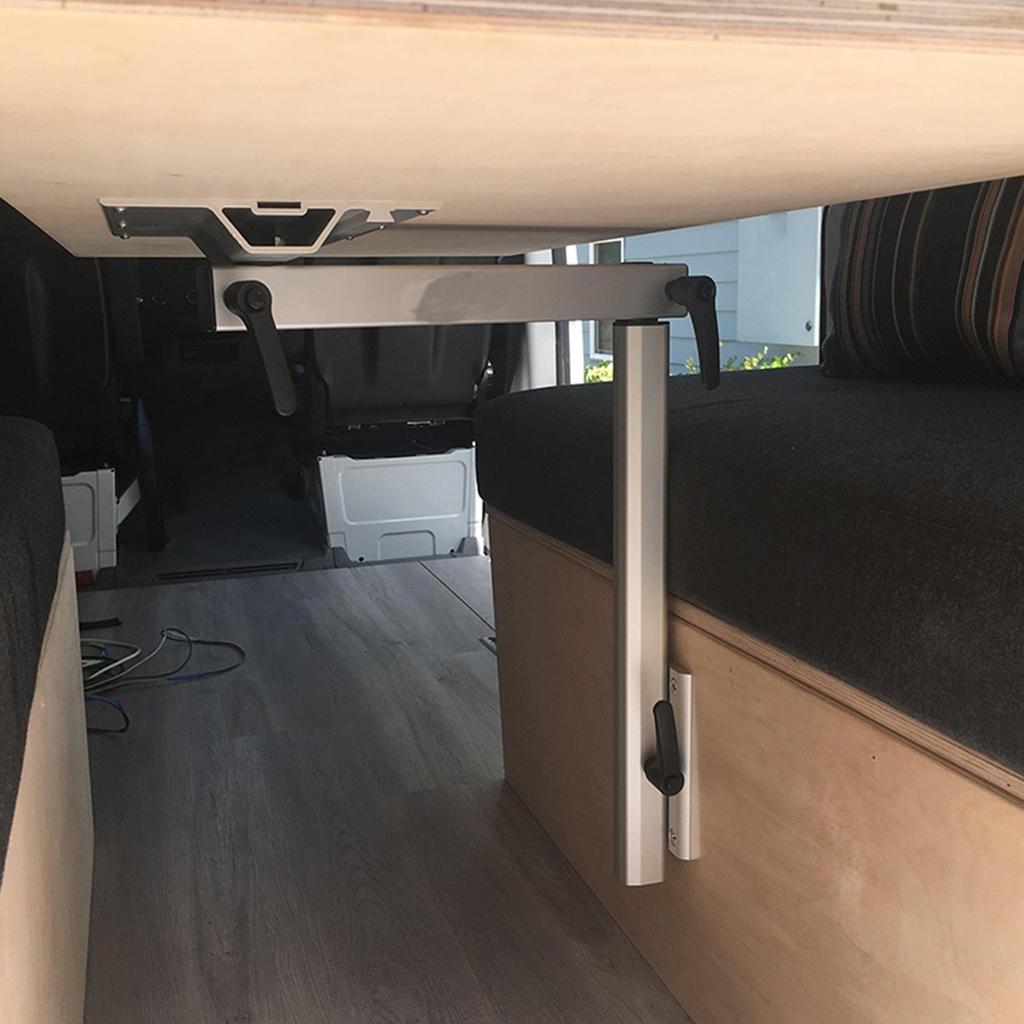 Removable Laptop Table Leg Bracket 360 Degrees Rotatable Adjustable for RV Caravan Motorhome