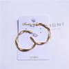 Fashion Distortion Interweave Twist Metal Circle Geometric Round Hoop Earrings for Women Accessories Retro Party Jewelry