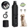 Upgraded Professional 2-Speed Electric Rechargeable Painless Pet Dog Nail Grinder Dog Nail File Trimmers with 2 LED Lights