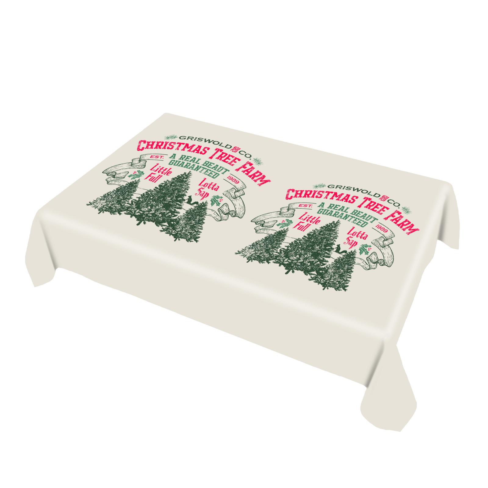 

Рождественская скатерть прямоугольная с прямым краем One Size