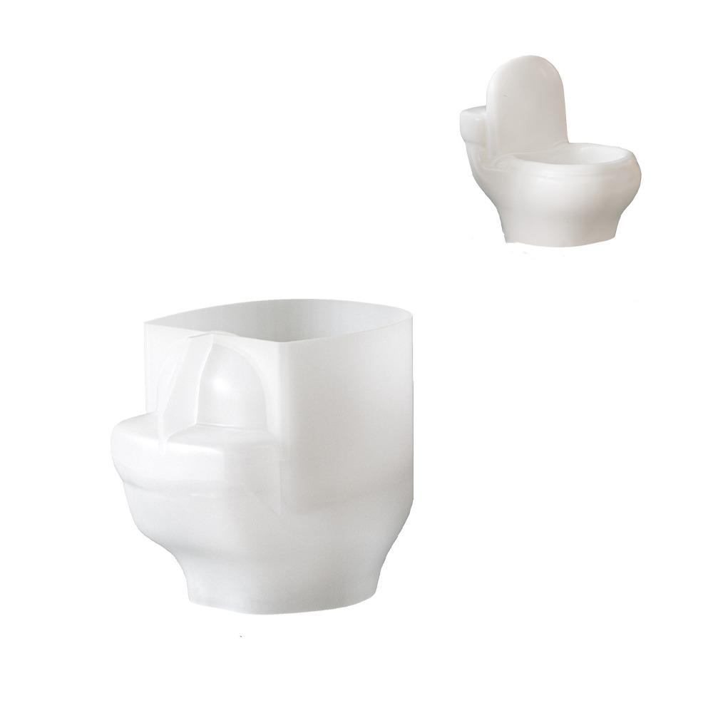 3D Toilet Shape Candle Holder Molds Non-Stick Toilet Wax Candle Mold  Aromatherapy белый