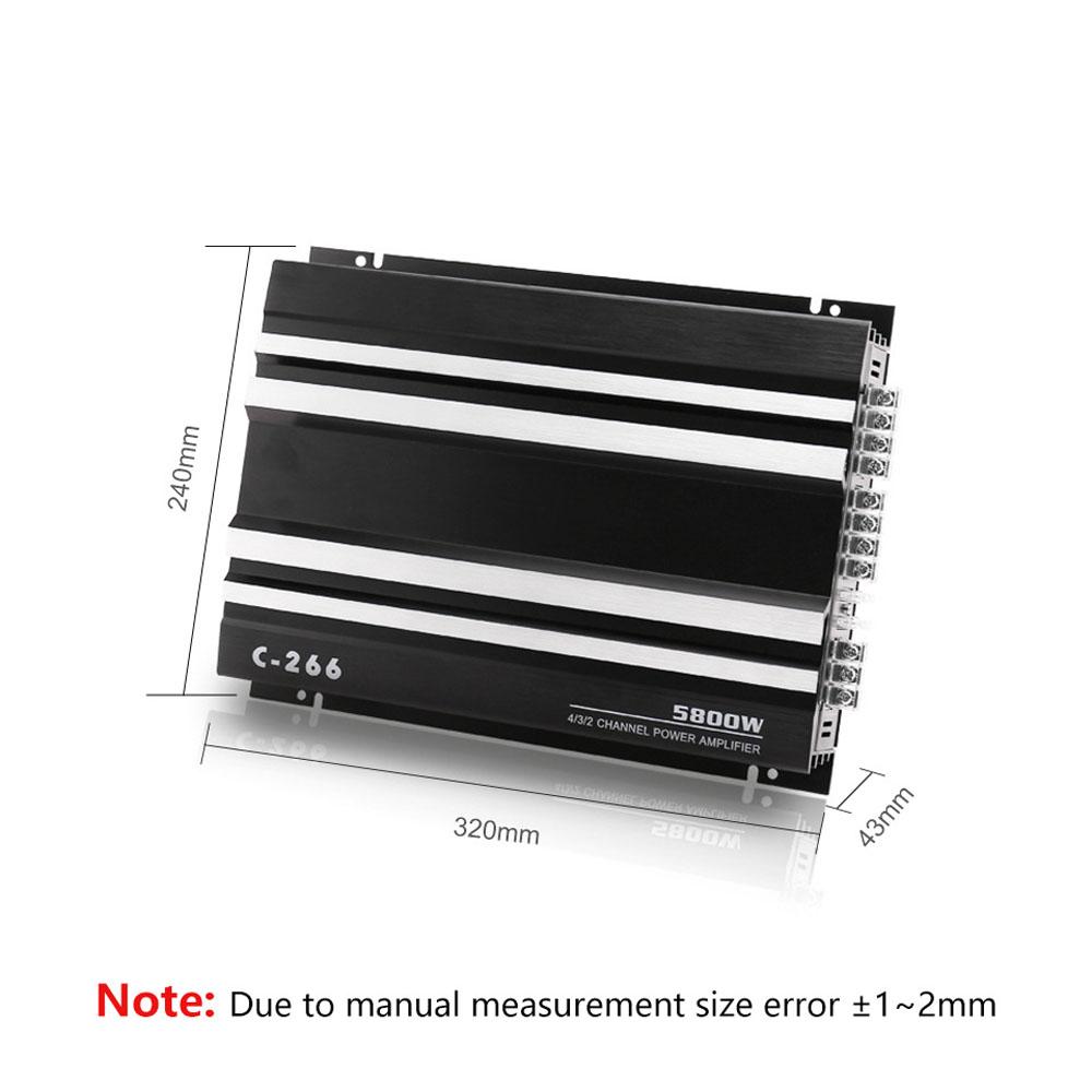 4 Channel Car Audio Amplifier 5800W High Power Amp. 4 Way Power Amplifier Car Audio Modification Part