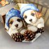 1 Stück Automatischer Faltregenschirm - Süßes Hundemuster, Tragbares & Faltbares Design mit 8 Speichen, Weihnachts- und Geburtstagsgeschenke