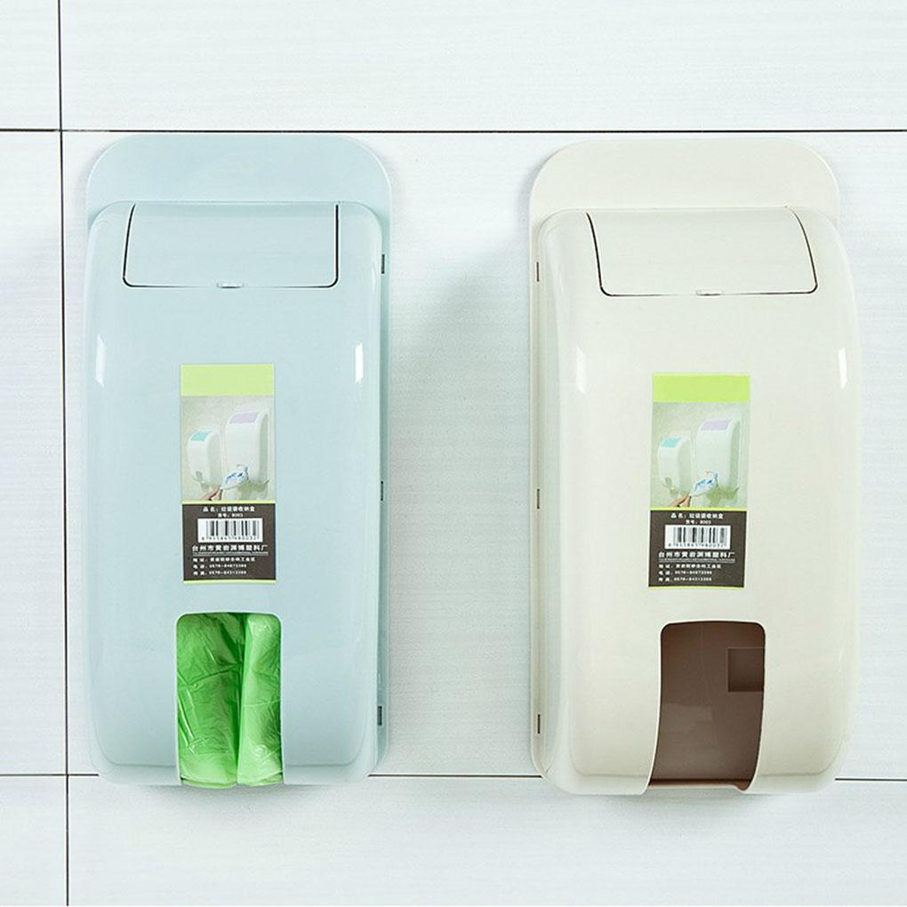 Grocery Bag Holder Wall Mount Storage Rack Dispenser Plastic Home Kitchen Organizer Garbage Bags Storing Box