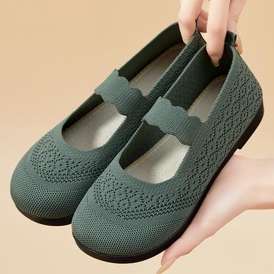 Shoes Women's Leisure New Middle-aged and Elderly Mother Shoes One Pedal Breathable Single Shoes Casual Sports Shoes Old Beijing Cloth Shoes