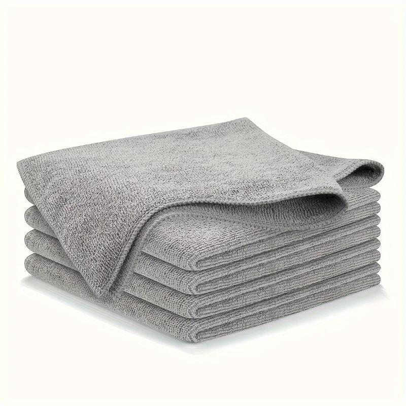 1/5/10-Pack Ultra-Fine Fiber Kitchen Towels - Light Gray Absorbent Cleaning Cloths, Streak-Free &Lint-Free for Dishes & Surfaces