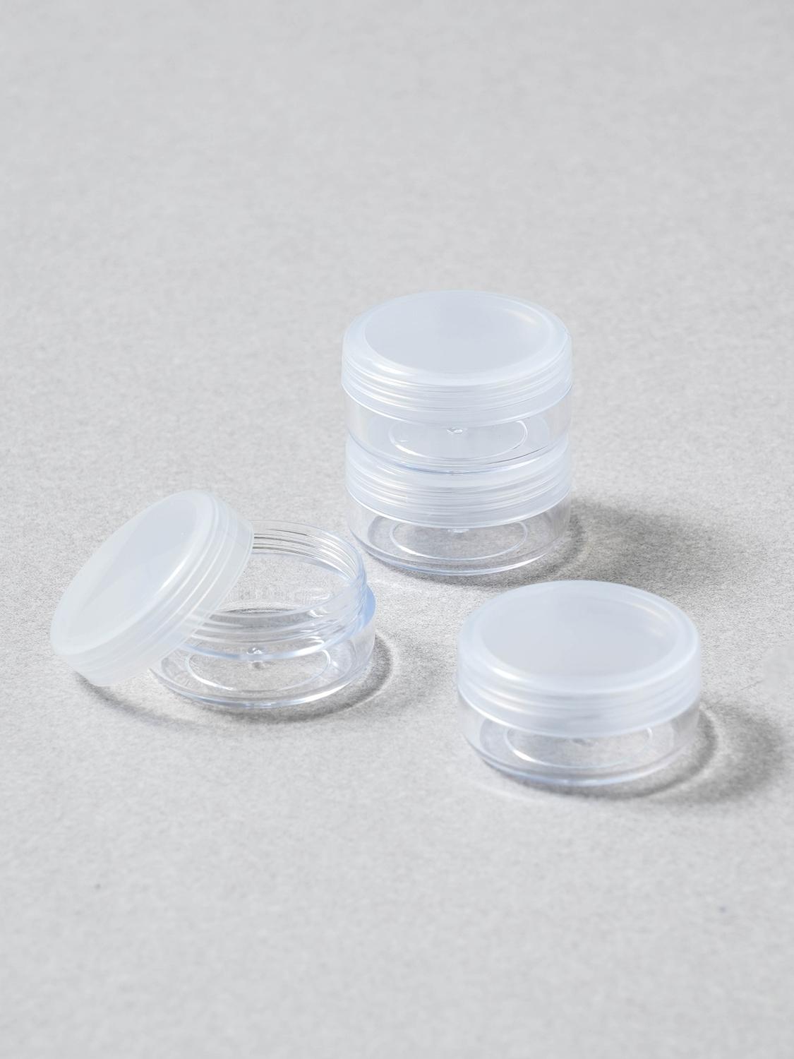 Portable Travel Cream Jar Set (4-Pack, 10ml Each) 1ea