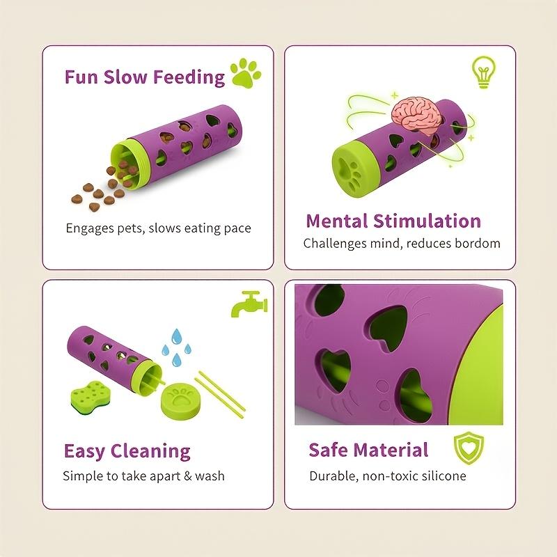 New Detachable Pet Slow Feeder Treat Dispenser | Durable Bite-Resistant Chew Toy Roller, Mental & Physical Stimulation, Indoor-Outdoor Use