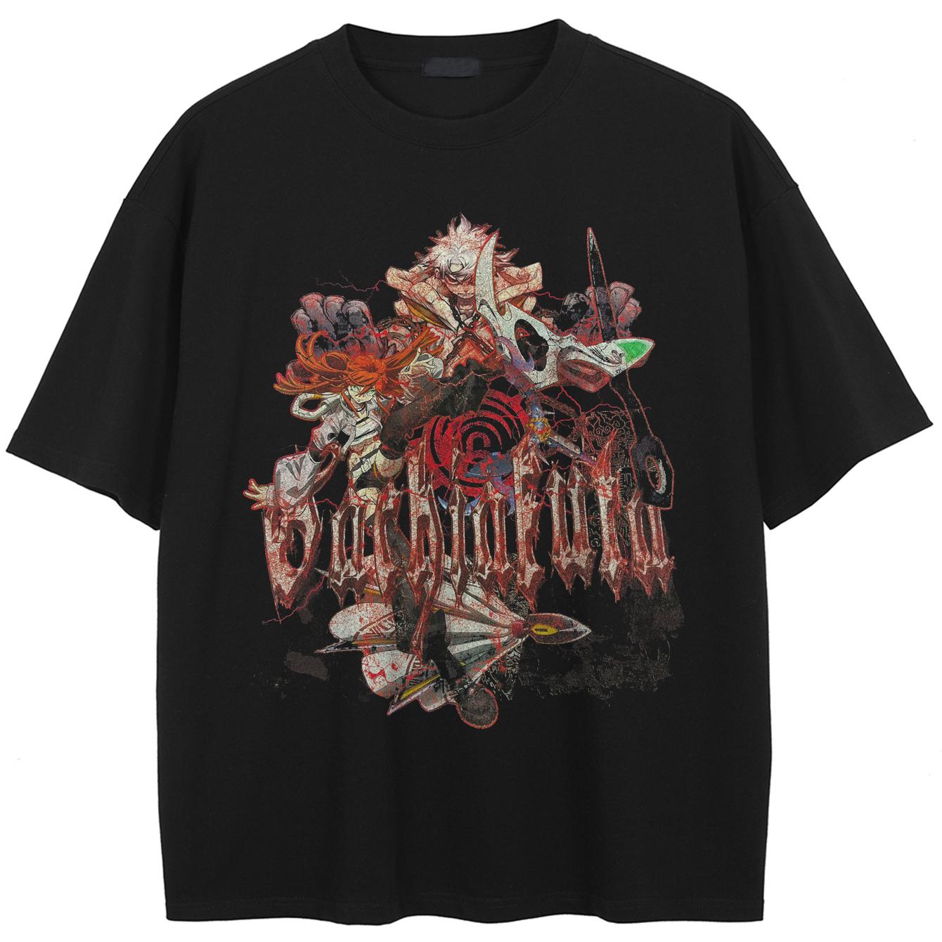 Стритвир Аниме Сила Jujutsu Kaisen Издание Графическая Футболка Хлопковая Футболка Унисекс Топы Рубашки S чёрный