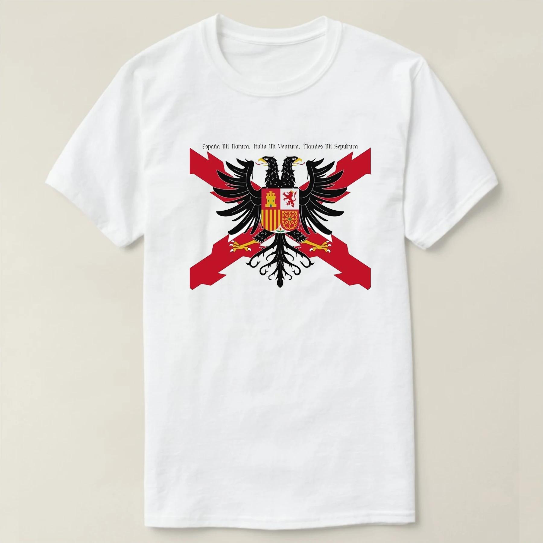 Spanish Imperial Army Tercios De Flandes Motto T Shirt New 100% Cotton Short Sleeve O-Neck T-shirt Casual Mens Top - Men s Su... S разноцветный