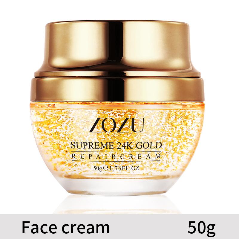 Crema all'oro 24K idratante riparatrice che attenua le linee sottili e controlla l'olio per il viso Gold Cream