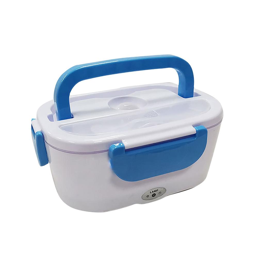 Portable Electric Lunch Box Stainless Steel Inner Container Food Heater with Handle and Locking Clips for Office Travel and Home Use