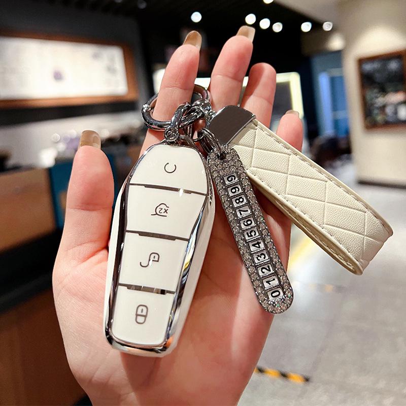 BYD Key Cover - Compatible with Dolphin, Han, Song, Qin, Yuan Plus DMI, Song Pro Max, Speed, Sharp, Han EV, Destroyer 05.