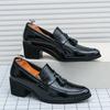 Men's Loafers Large Size New Leather Shoes Fashion Men's High Heels Foot Shoes Trend Business Casual Leather Shoes