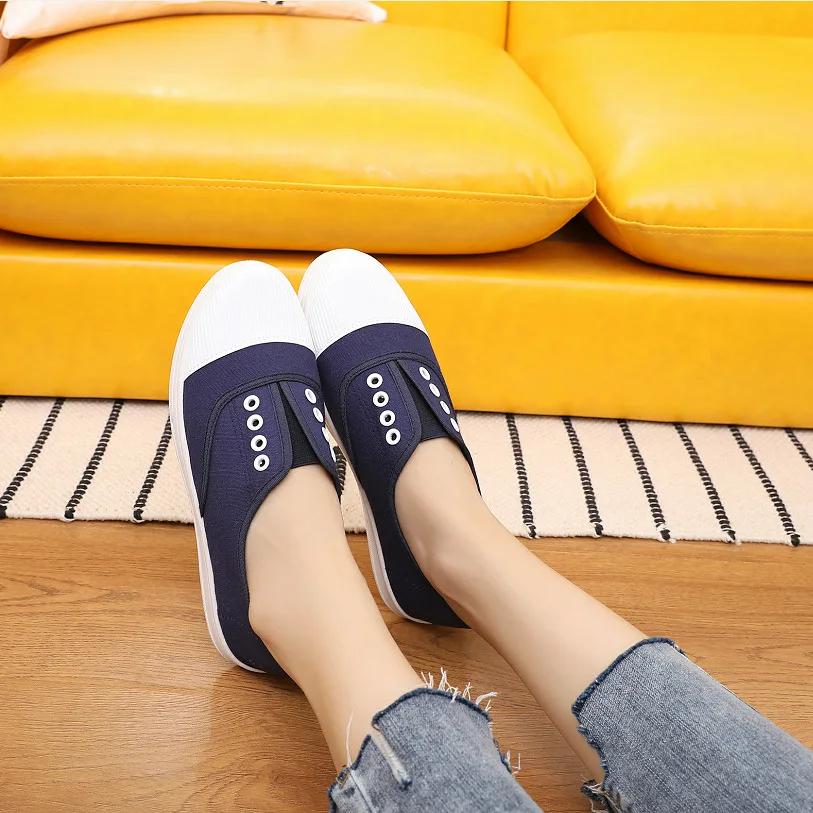 Fashion Autumn Loafers Canvas Shoe Sneakers for Women Shoes Breathable Women's Casual Shoes Lace Up WomanWhite Shoes Flats