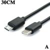 30cm/100cm Type C To Micro USB Cable Black USB-C Male To Micro USB Male Cable For Huawei For Xiaomi