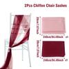 Chiffon Chair Sash Wedding Party Supplies Wedding Aisle Decorations Party Banquet Event Baby Shower Chair Decor Party Decoration