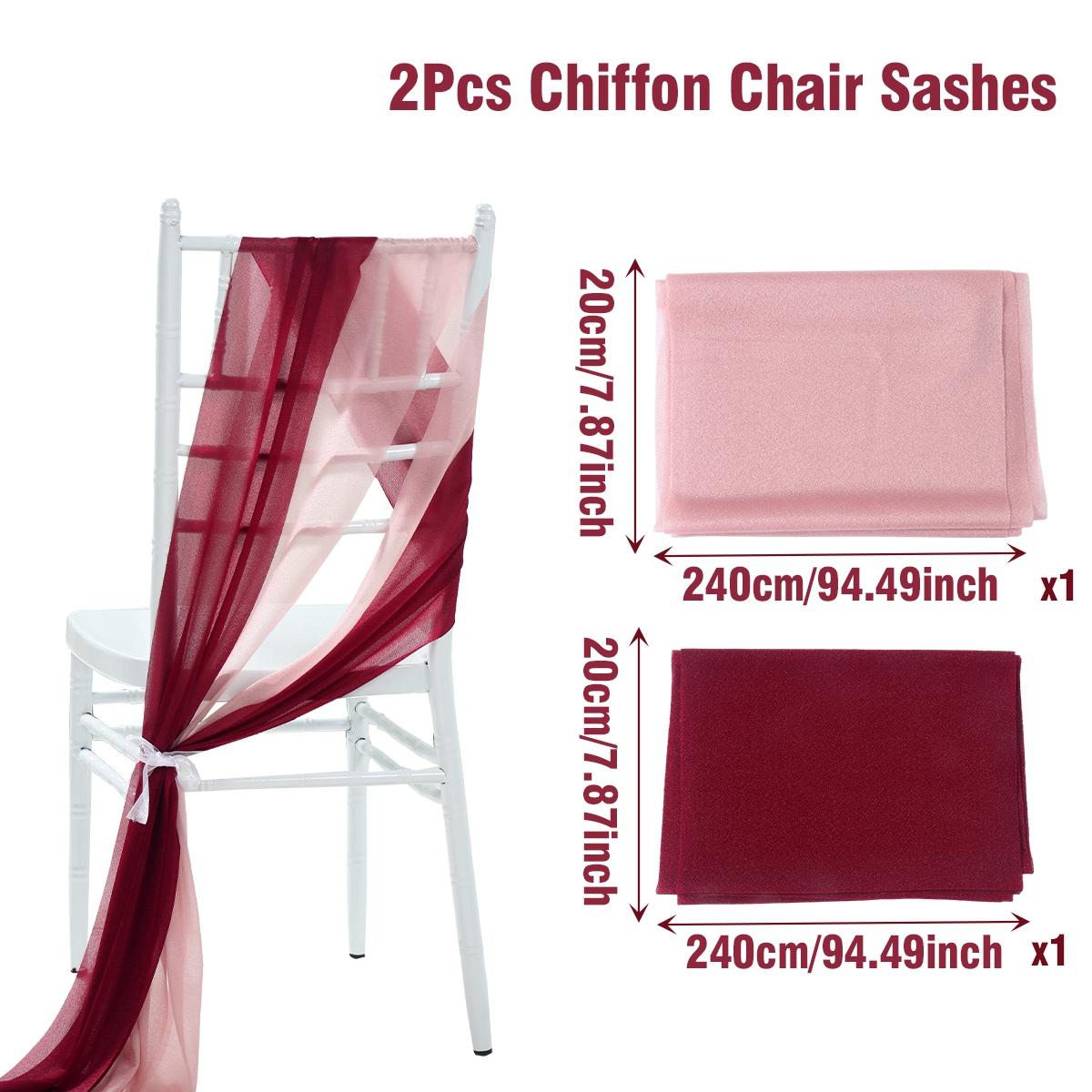 

Шифоновая лента для стульев Свадебные принадлежности для вечеринок Украшения для свадебного прохода Вечеринка Банкет Событие Детский душ Декор для стульев Украшения для вечеринки