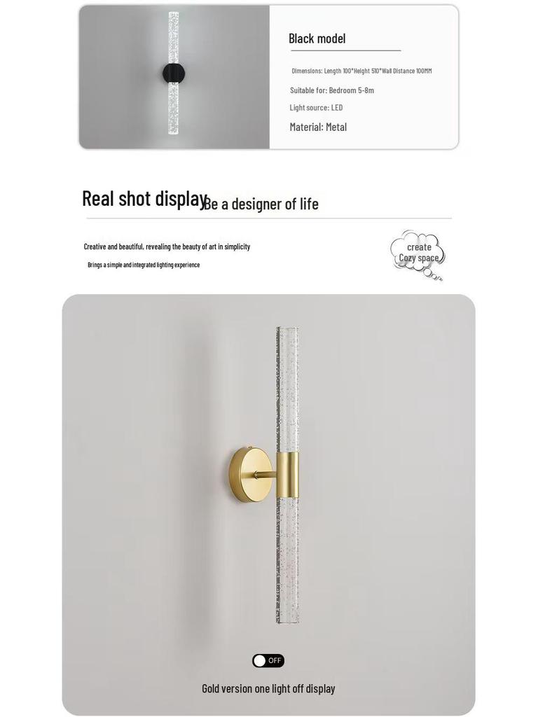 Modern Minimalist Nordic Wall Lamp - Bubble Design for Bedroom, Living Room, Staircase, or Aisle
