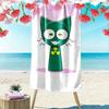 Cartoon Print Beach Towel, Large Soft Quick Dry Towel for Beach Camping Swimming