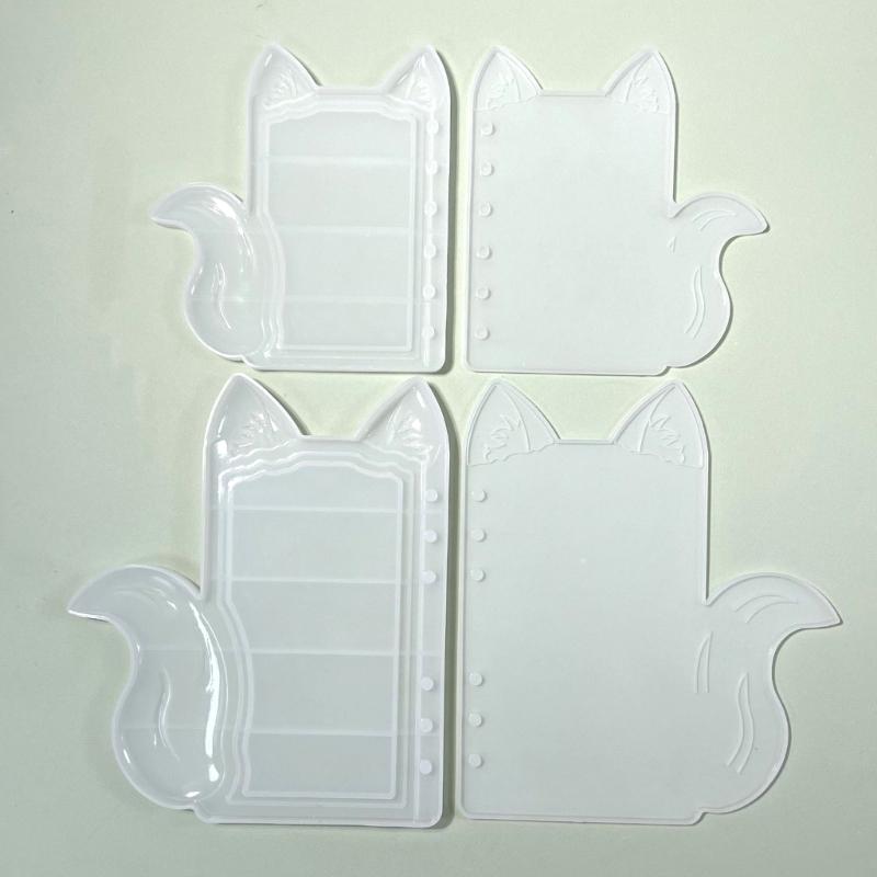 1 Set Durable Silicone Mold Cat Ear Shape Notebook Mould Unique Epoxy Resin Jewelry Making Molds for DIY Enthusiasts