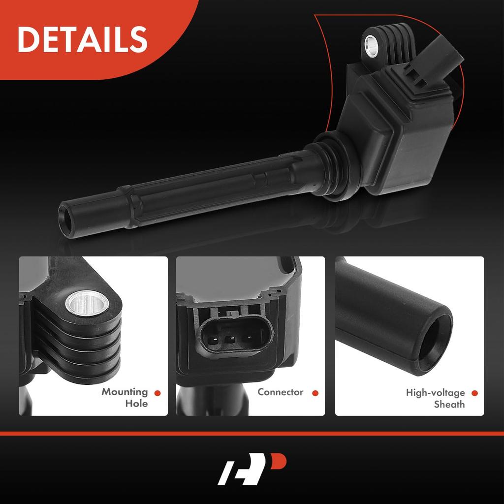 A-Premium Engine Ignition Coil Pack for Jeep Wrangler 2018-2019 Cherokee 2019-2020 & Alfa Romeo