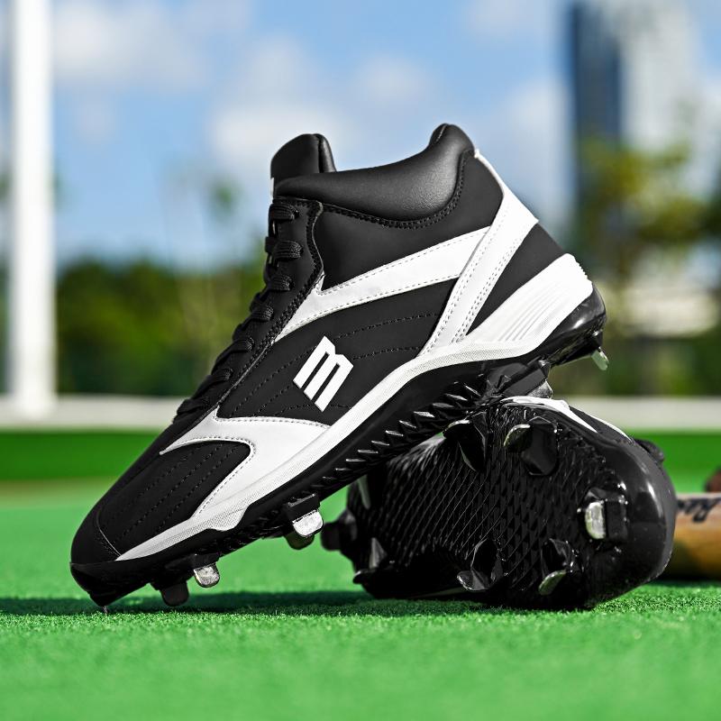 Taglia Grande 40-47 Uomo Scarpe da Baseball Professionali Scarpe da Softball Antiscivolo da Esterno con Tacchetti Scarpe da Allenamento Baseball Uomo