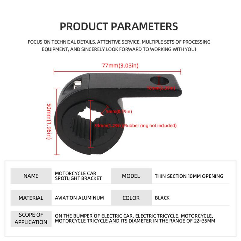 1pc Motorcycle Mounting Bracket Headlight Spotlight Mount Universal Motorcycle Fog Light Bracket Headlamp Holder Accesorios