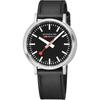MONDAINE 41mm Watch for Men and Black Grape Vegan Stop-to-Go Women, Dial, Leather, MST.41020.LBV.2SE [Official Import]