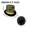 Elegant Magicians Hat Top Hat With Skull for Unisex Fashion Accessory Stylish Lady Panama Hat Detail