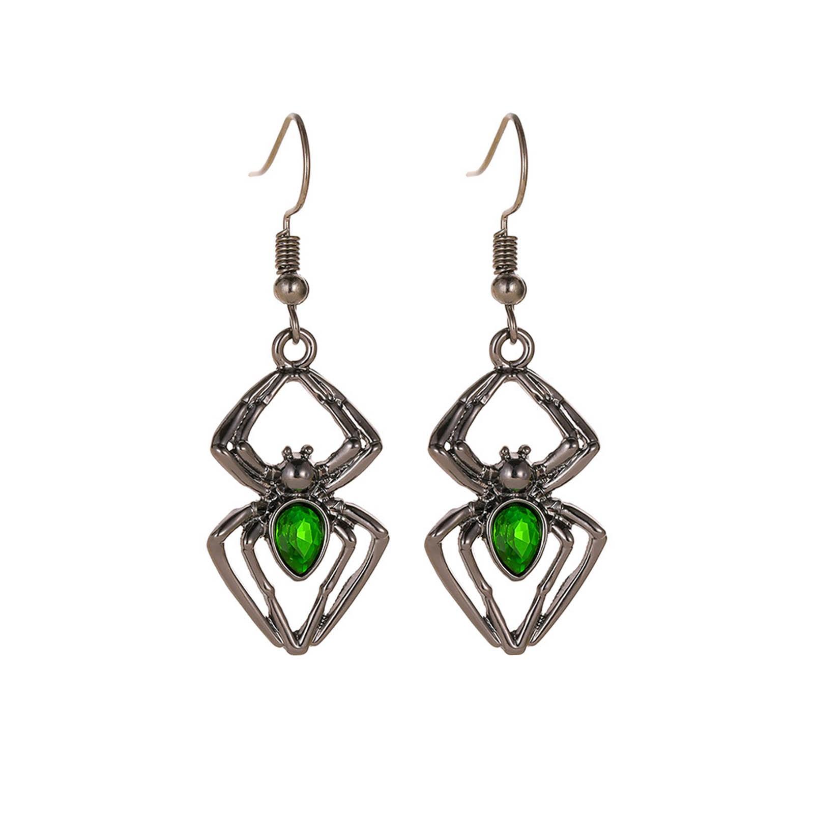 

Halloween Earrings Punk Earrings Women Gifts Girls Party Festive Dress Up Gifts зелений