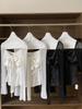 Spring 2026 Women's Slim French Bow Satin Bandeau Chiffon Shirt