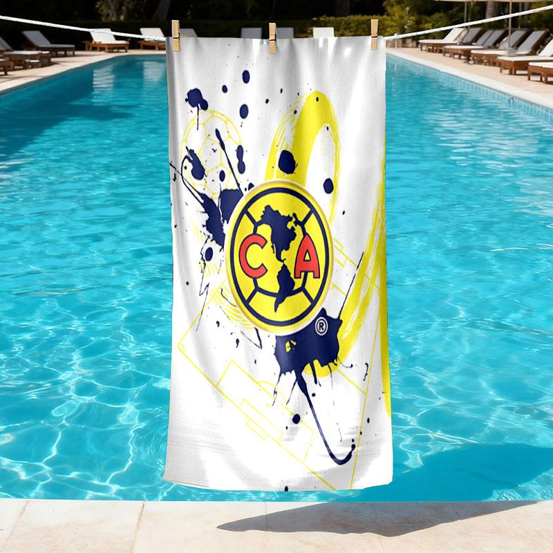Club America Print Beach Towel Design, Soft, Lightweight. for Home Bathroom, Spa, Pool, Yoga, Surfing, Camping, Gift for Family, Friend