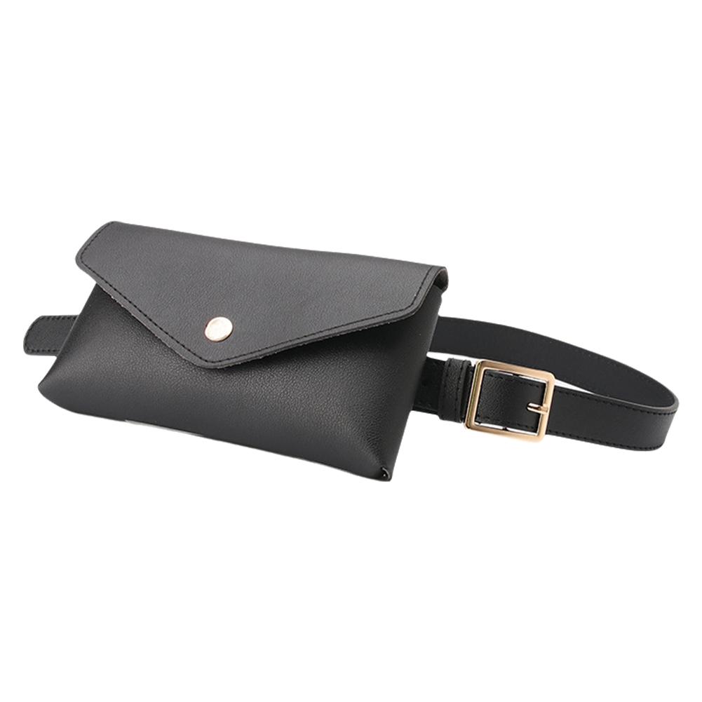 Women Waist Bag  Leather Fanny Pack Chest Bag Women's Belt Fashion Pin Buckle Thin Belt Bag