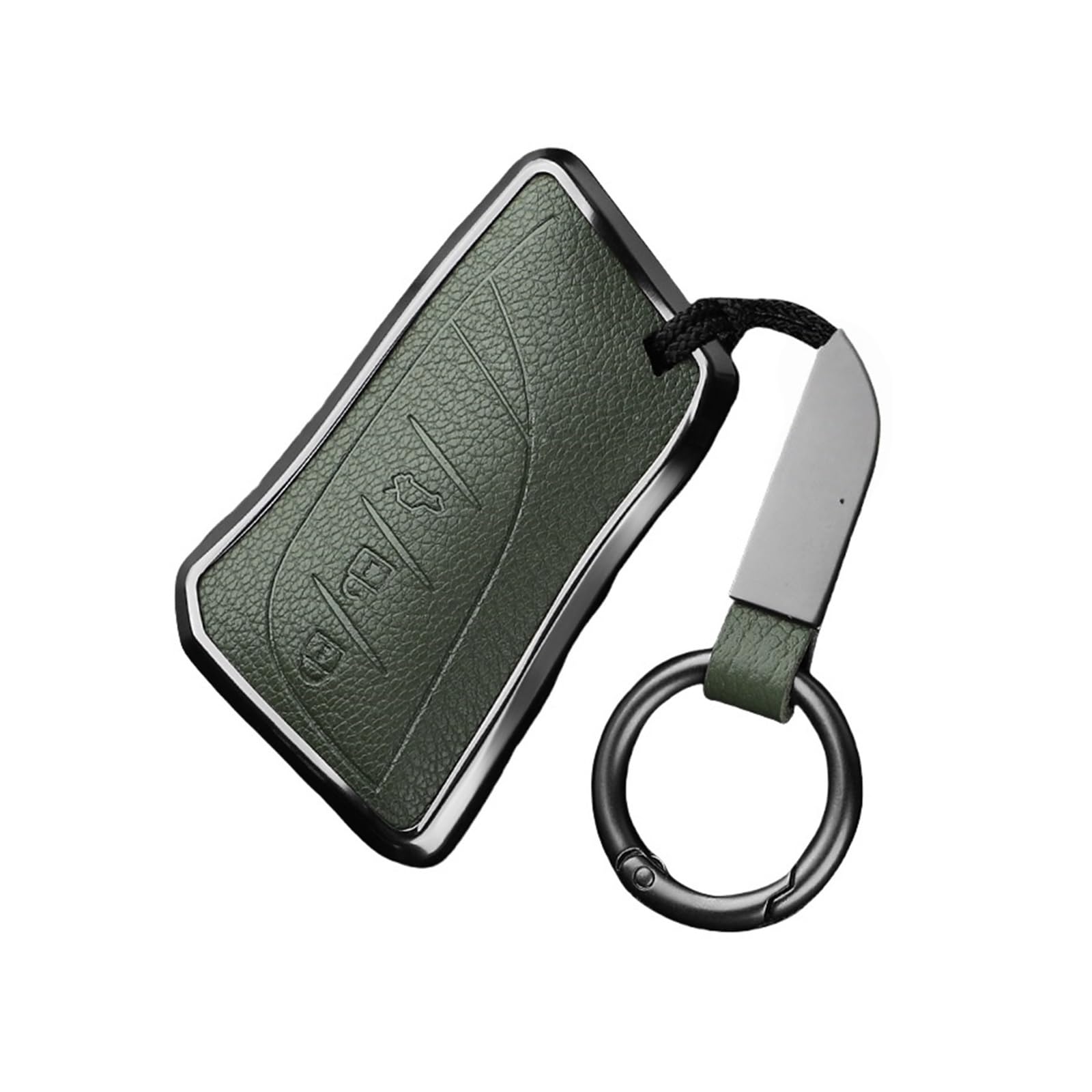 Key Case, Aluminum Alloy Goatskin Car Key Case Cover Compatible Free size